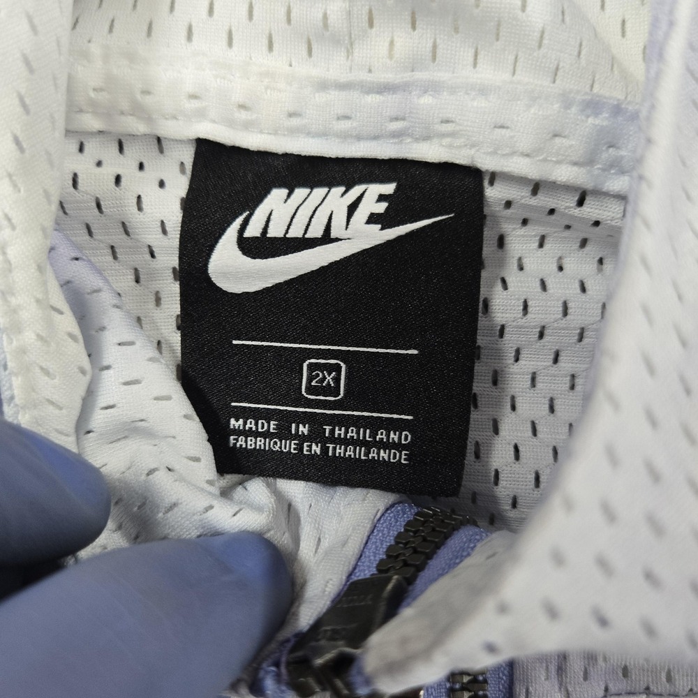 Nike Icon Clash Jacket Womens 2X White Purple Tie Dye Light Thistle Logo Mesh - Picture 8 of 13